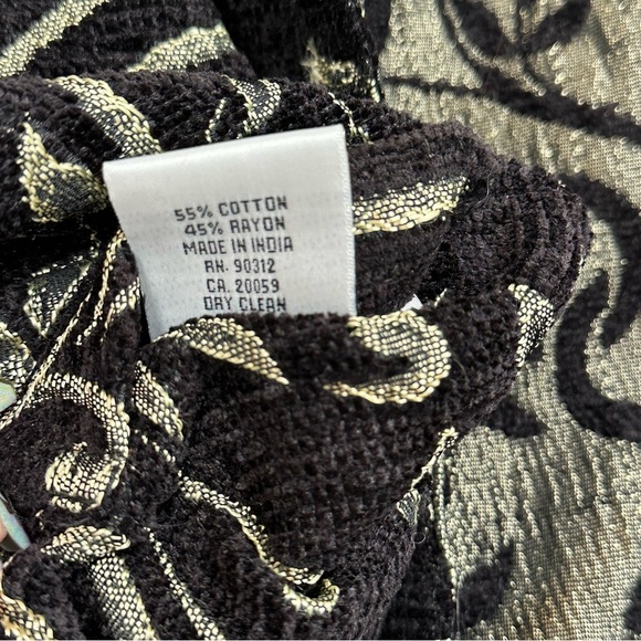 Parsley And Sage Women’s Reversible Jacket Size XL Black Gold Tapestry Jacquard - Picture 4 of 13